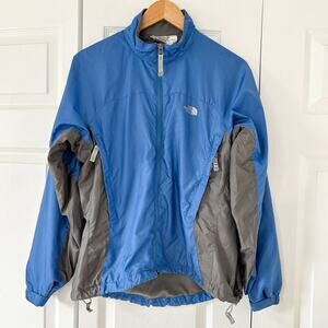 The North Face Women’s Blue Gray Full Zip Insulated Windbreaker Jacket Size M